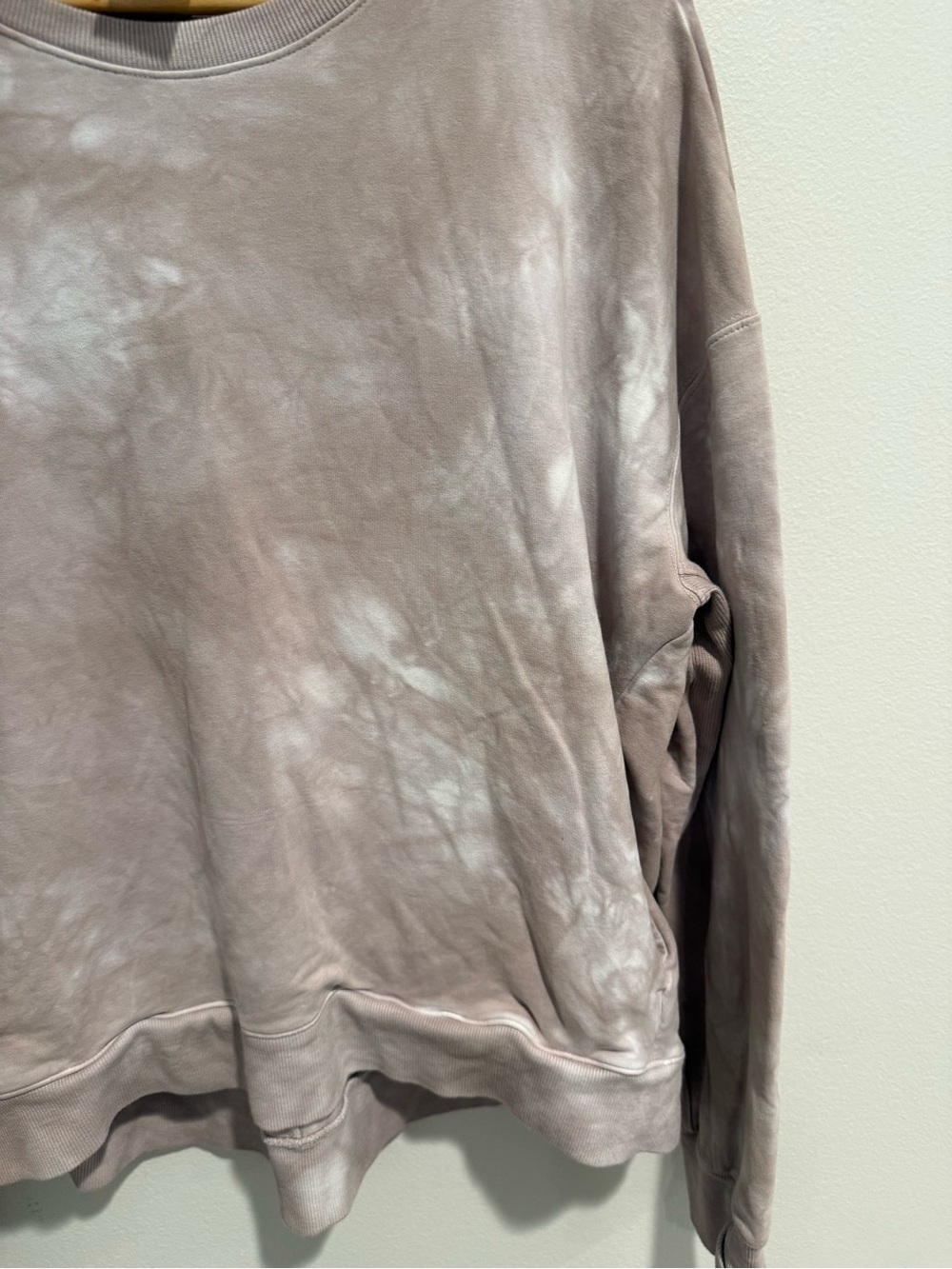 All in Motion XL Tie Dye Pullover Sweatshirt Tan Mauve Oversized Athleisure - Picture 5 of 7